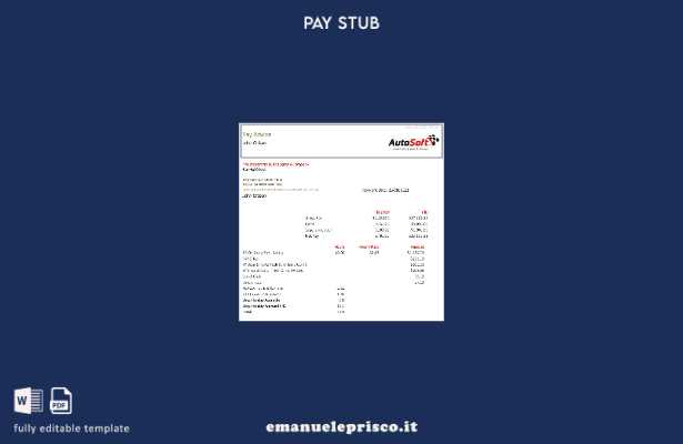 modello di busta paga Australia NSW AutoSoft in stile verificato
